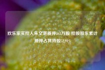 欢乐家实控人朱文湛质押363万股 控股股东累计质押占其持股52.91%