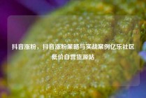 抖音涨粉，抖音涨粉策略与实战案例亿乐社区低价自营货源站
