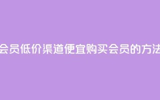 qq会员低价渠道(便宜购买QQ会员的方法)